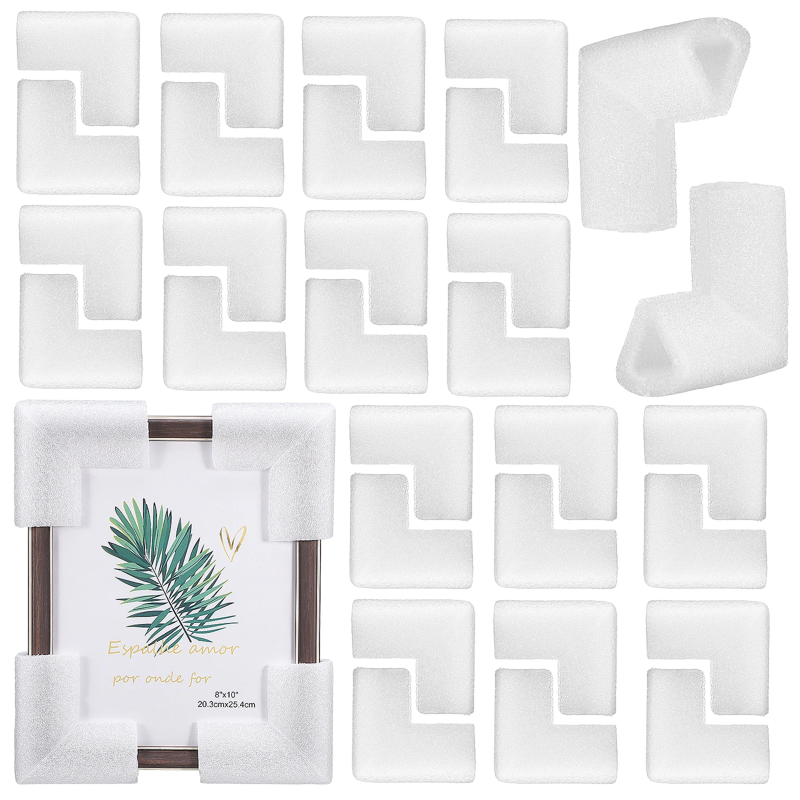 

24pcs Corner Guards 30x20cm Pearl Cotton for Boxes Furniture Electronics Glassware Anti Collision Lightweight Carton