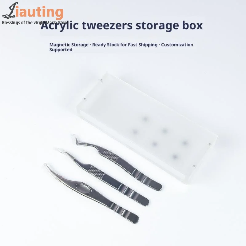 Caja de almacenamiento de pestañas, placa magnética para extensión de pestañas, organizador de maquillaje de pestañas postizas multifuncional, soporte para pestañas de paleta acrílica