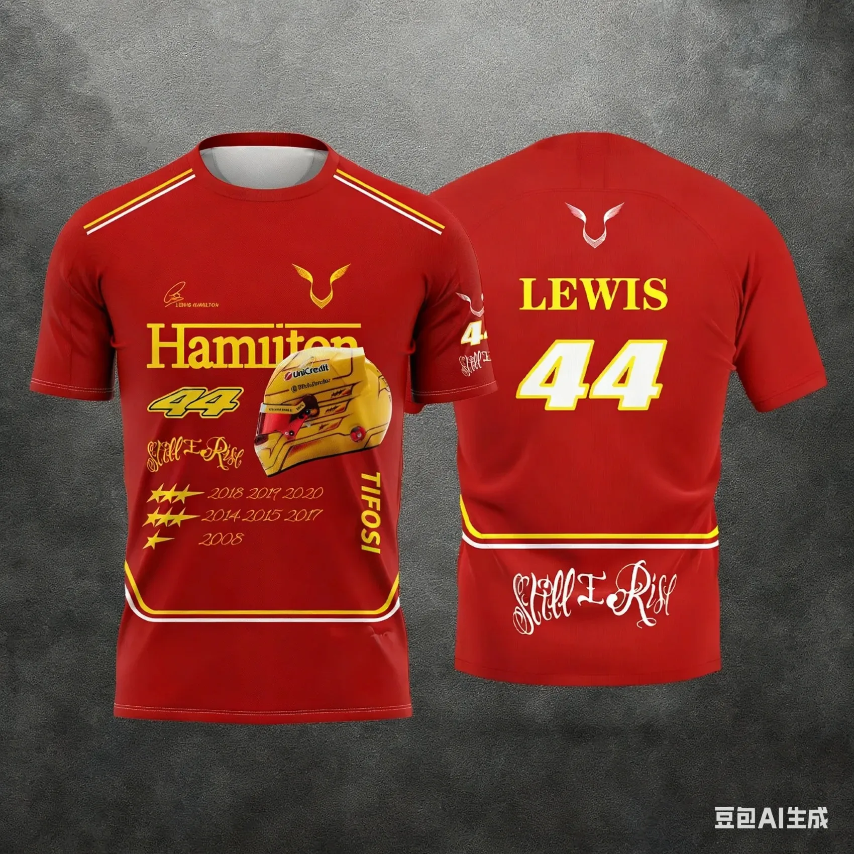 Camiseta 3D de Lewis Hamilton 44, Nueva Colección 2026, Unisex, Informal, de Verano, Manga Corta, para Entrenamiento, Deportes al Aire Libre, Running y Fitness