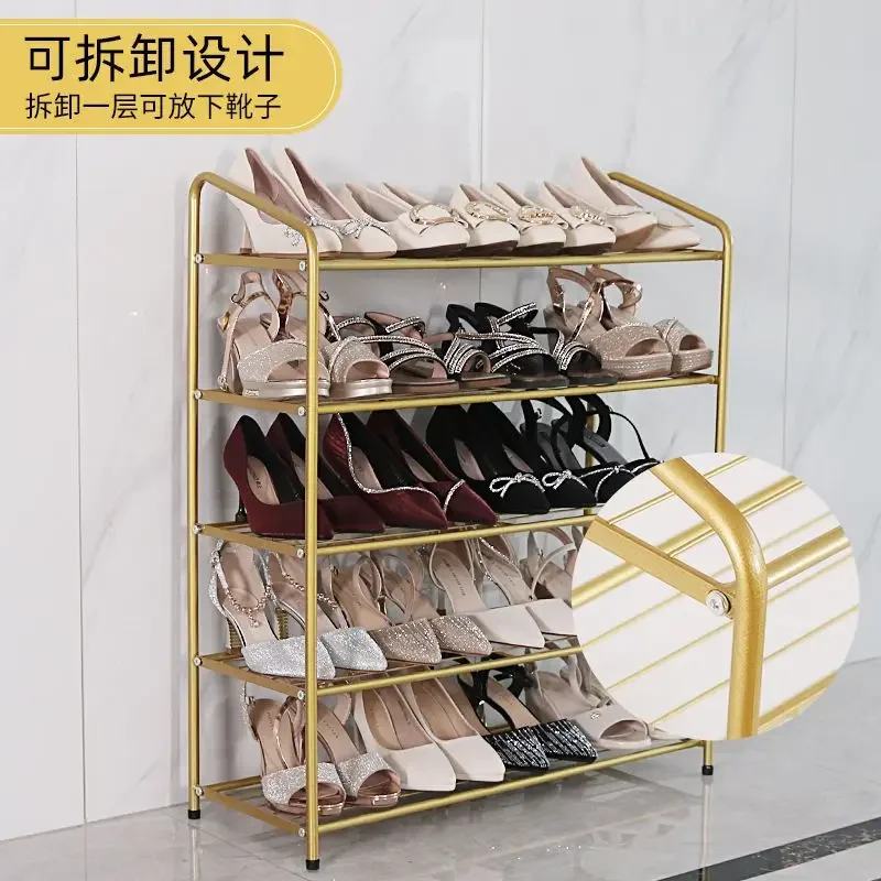 wrounght iron art Shoes Rack Home Door Shoe Rack Simple Indoor Good-looking Home Storage Shoe Cabinet Living Room Furniture