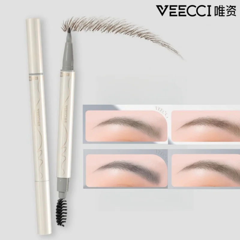 VEECCI Liquid Eyebrow Pencil Eyeliner Natural  Wild Brows Definer Enhancers Pen Waterproof Long Lasting