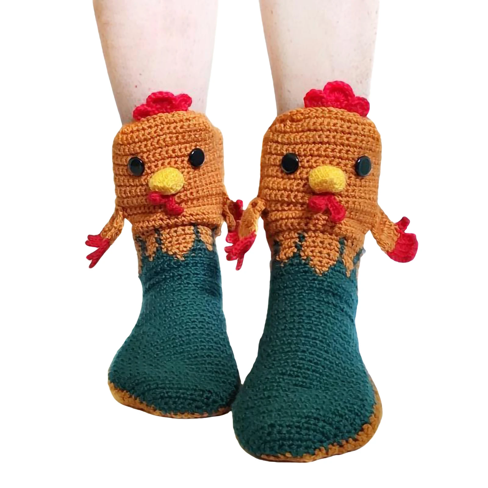 

2024 New Years Christmas Gift Mid-Tube Socks Cute Novelty Cartoon Animal Knitted Socks Unisex Winter Warm Non-Slip Floor Socks