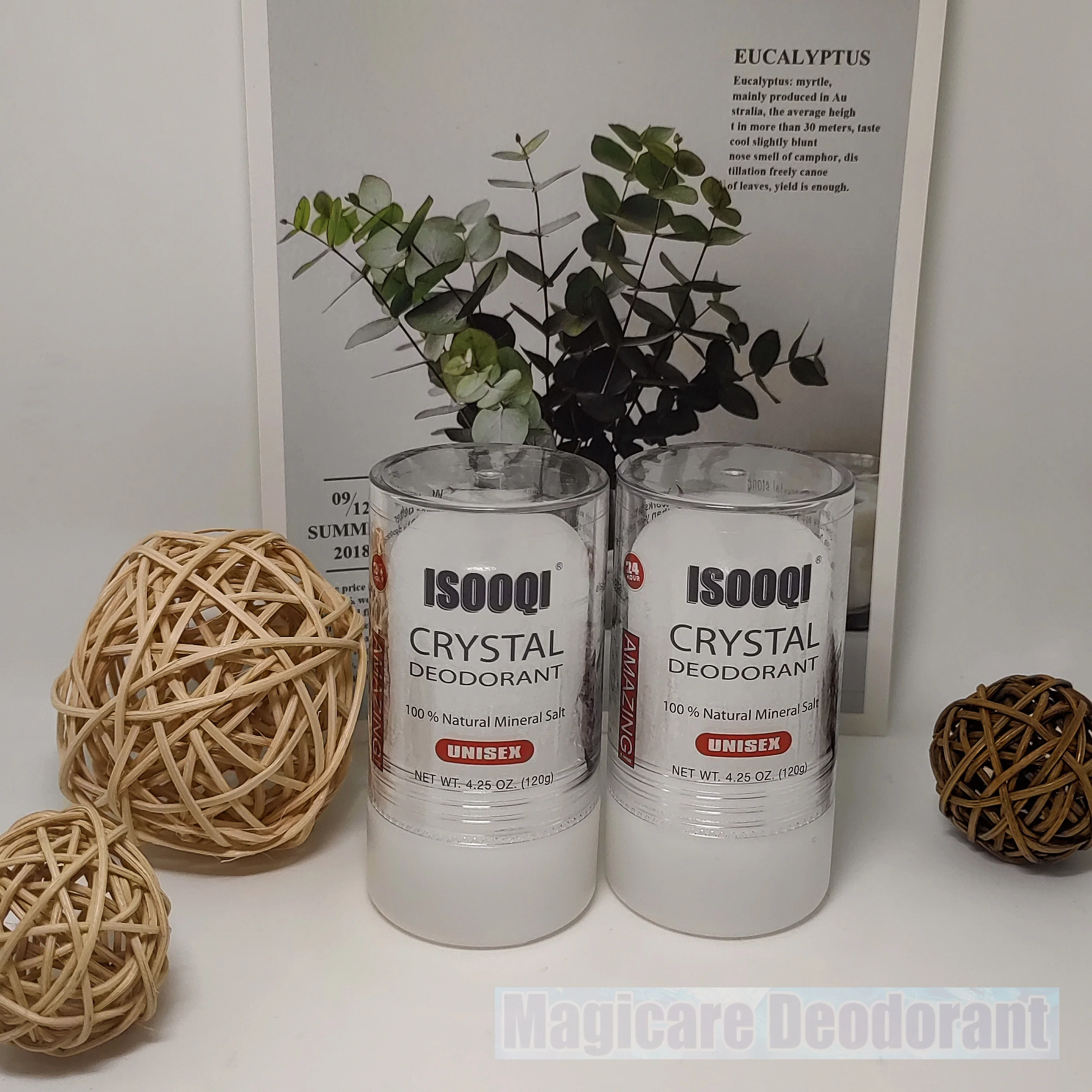 120g Alum Stick 2PCS/LOT Potassium Alum Block Antiperspirant Stone Crystal Deodorant Natural Mineral Salt Underarm Unisex