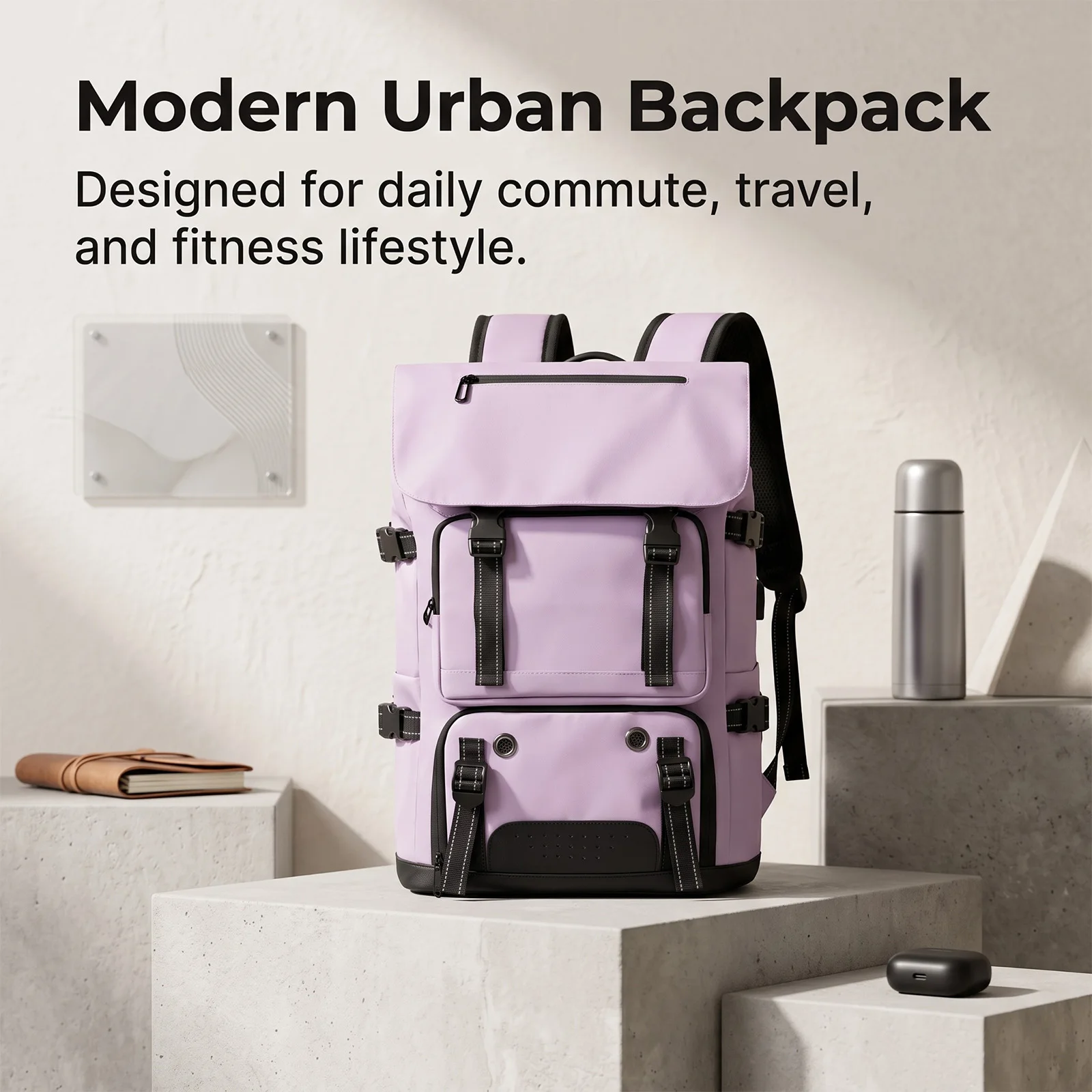 Laptop Backpack for Men Women Business Travel Commute Daypack,Convertible Crossbody Handheld Outdoor Casual Rucksack