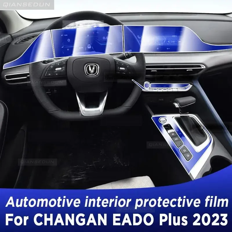 Automotive Interior Protective Film Anti-Scratch Sticker Accessories for CHANGAN EADO PLUS 2023 Gearbox Panel Navigation Screen