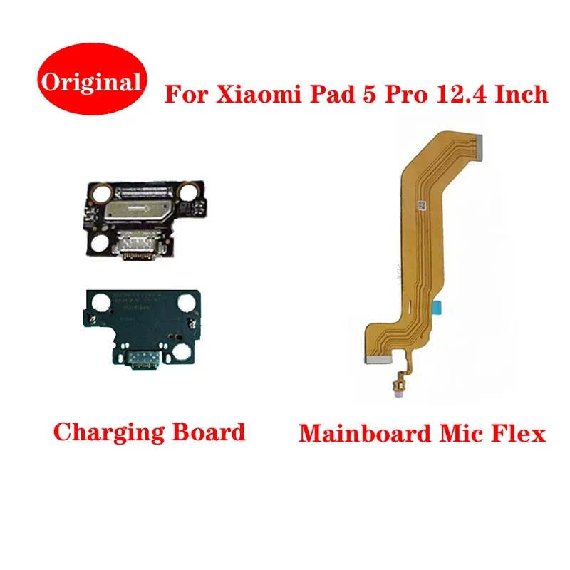 Usb Charge Board For Xiaomi Pad 5 Pro 12.4 Inch Charging Port Dock Connector Mainboard Mic Flex Cable Repair Parts