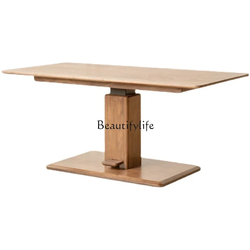 

FG10North American Oak Liftable Meal Table Household Log Simple Tea Table