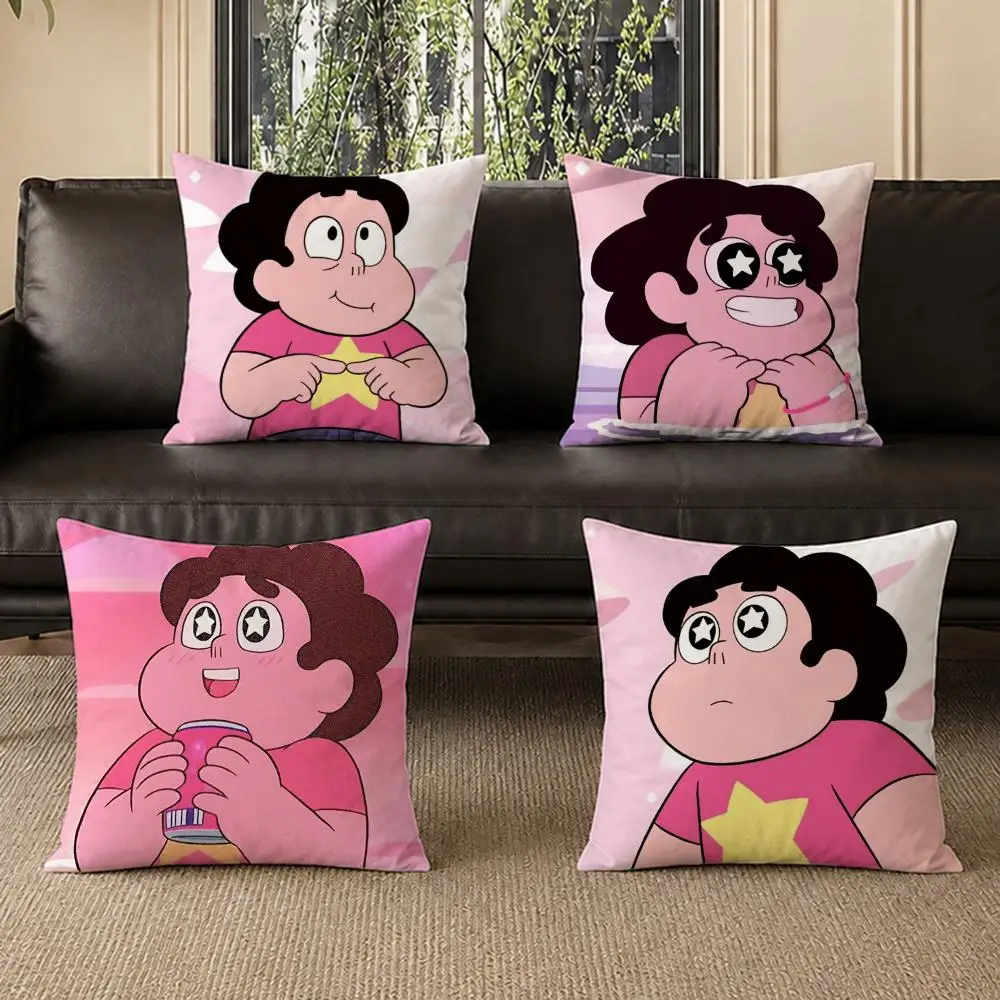 anime Steven Universe Cushion Cover Pillow Short Plush Pillow Warm Simple Style for Living Room Bedroom Gift Giving