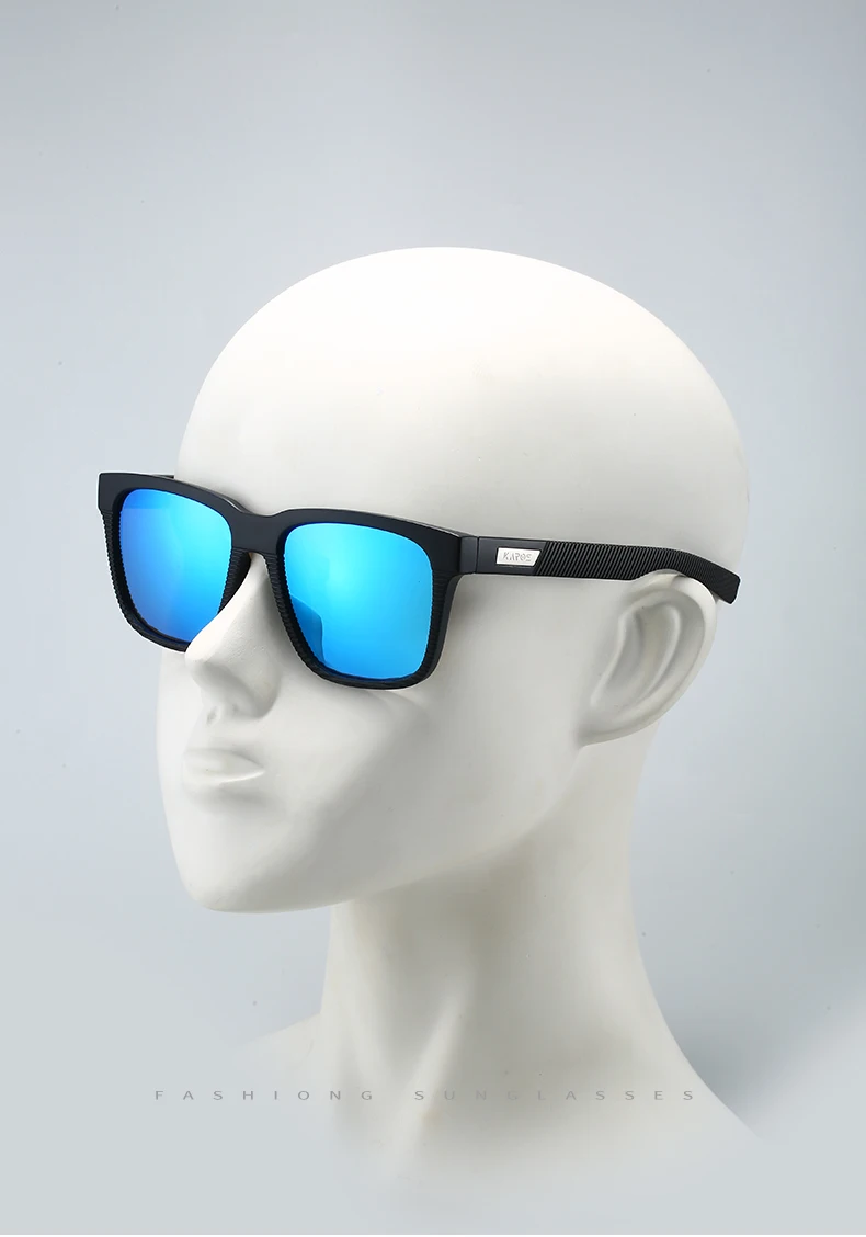 Karos Driving Polarisierte Sonnenbrille UV400-Schutz Winddichte Brille für Männer und Frauen Eckige Fahrradbrille mit Etui YZ2013 – Detail 3