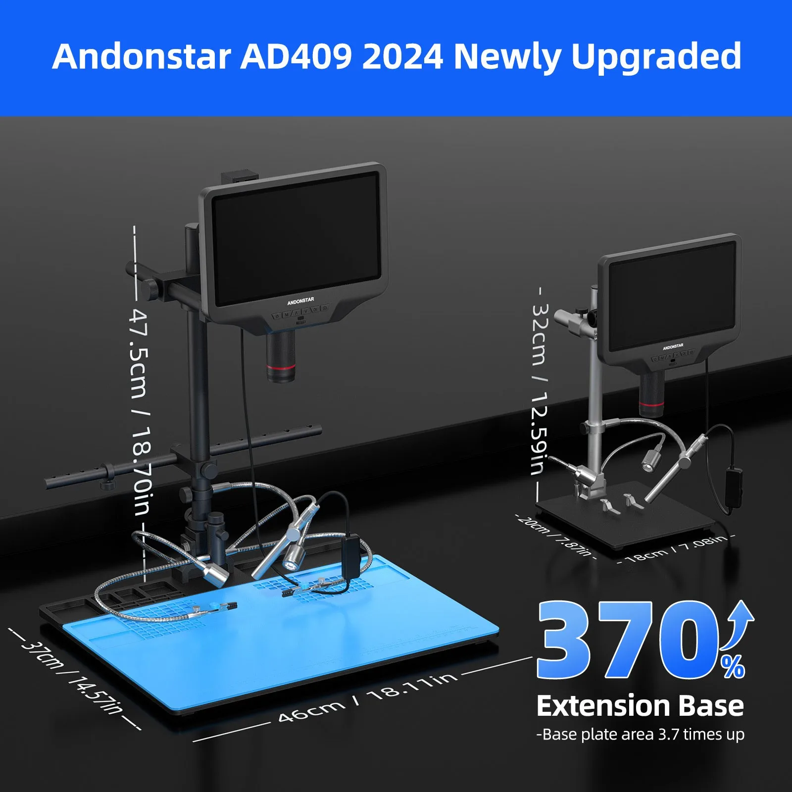 Maxgeek Andonstar AD409-MAX-ES WiFi Microscope High Quality Digital Microscope with Endoscope for PCB Repair and Maintenance