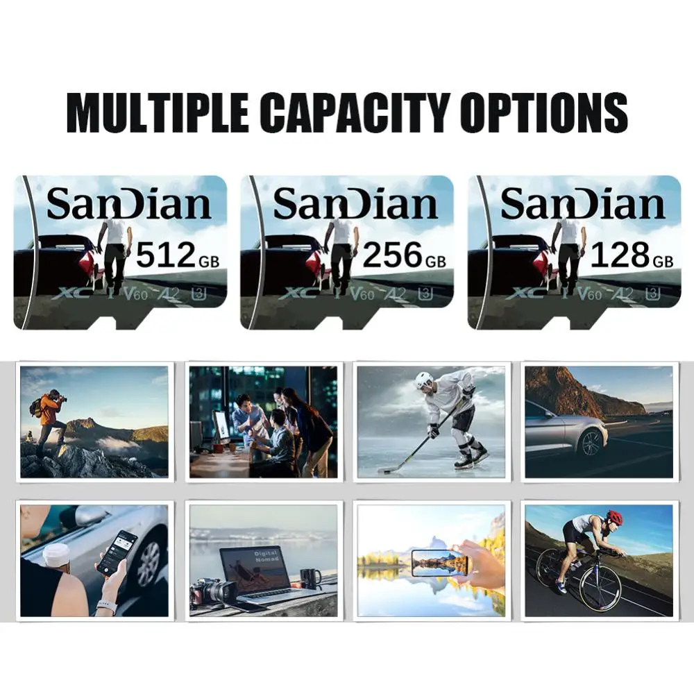 2TB Extreme PRO A2 U3 V30 4K Flash Memory Card 128GB 256GB 512GB Micro TF/SD Card 1TB Flash TF Card For Nintendo Switch