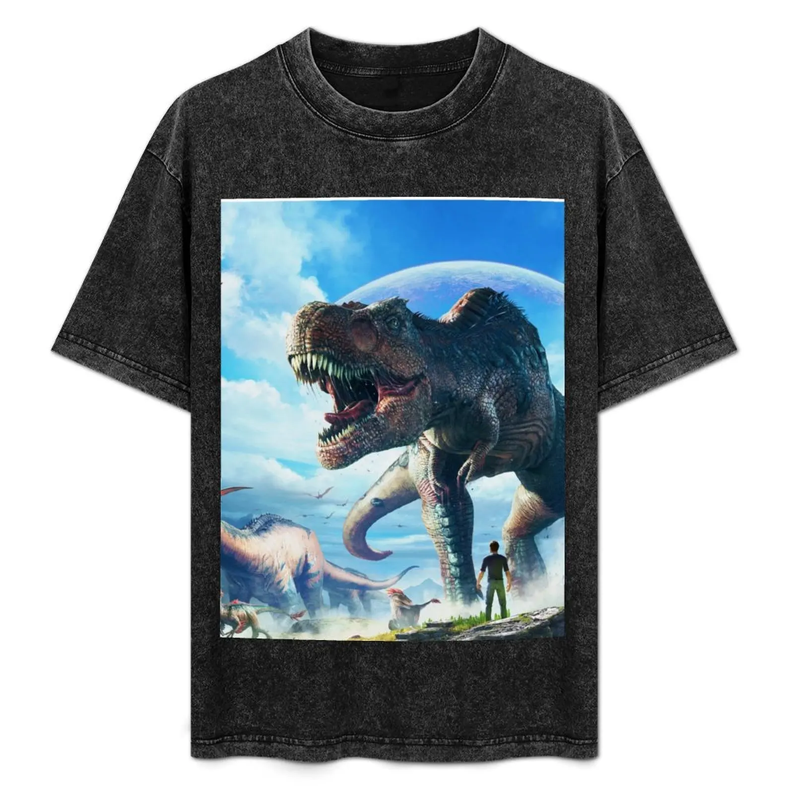

ARK: SURVIVAL EVOLVED T-REX SKY T-Shirt Clothing Blouse mens shirts graphic tee