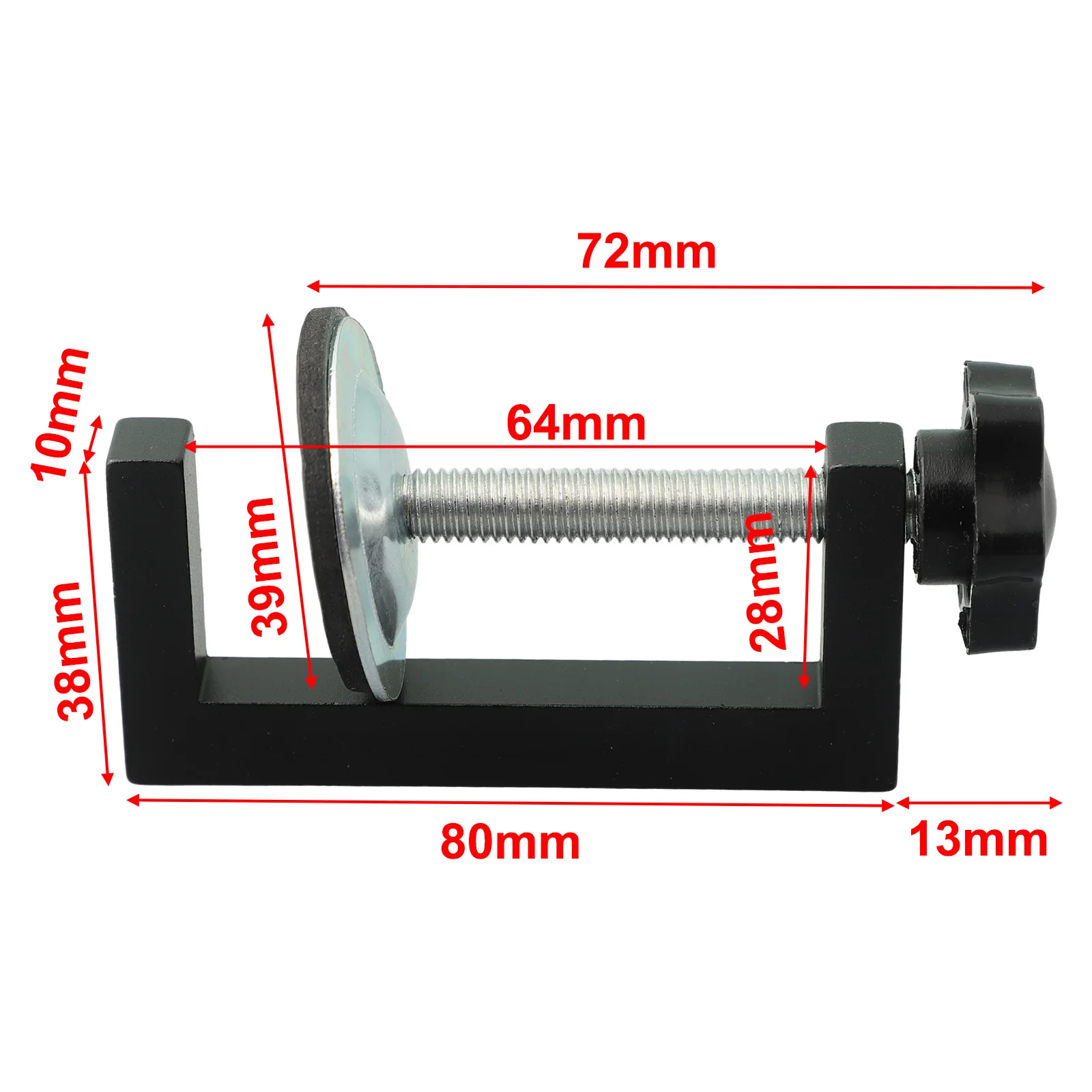 10-57mm Reversed Woodworking Clamps C-Clamp For Wood Plastic Cutting Drilling Toughness Continuous Threads Hand Tools