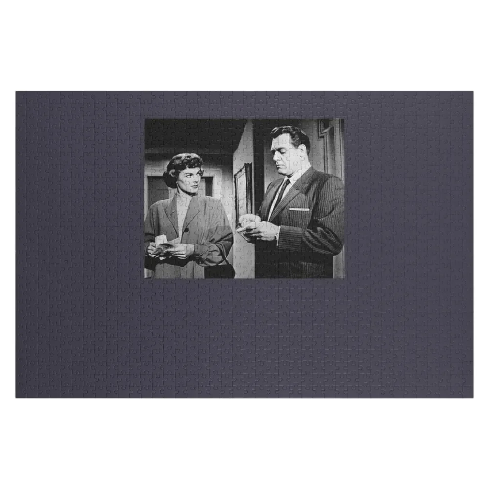 Raymond Grat Foto Barbara atmen von Perry Mason Foto stehend Puzzle Tier Puzzle