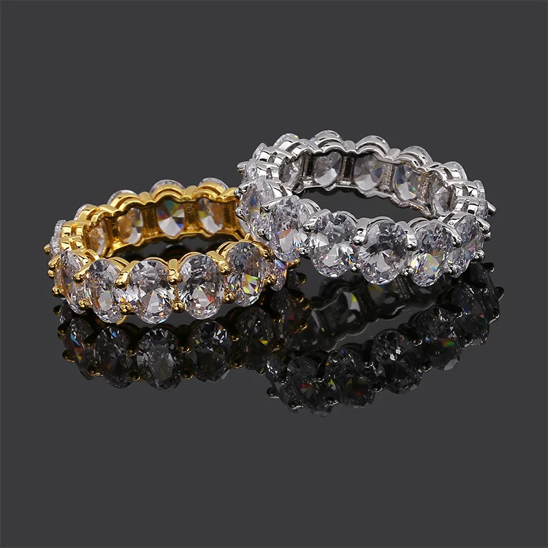 

Zircon Ring Jewelry Silver Color Heart Oval Shape Crystal Jewelry Women Men Gifts Wedding Party Fashion