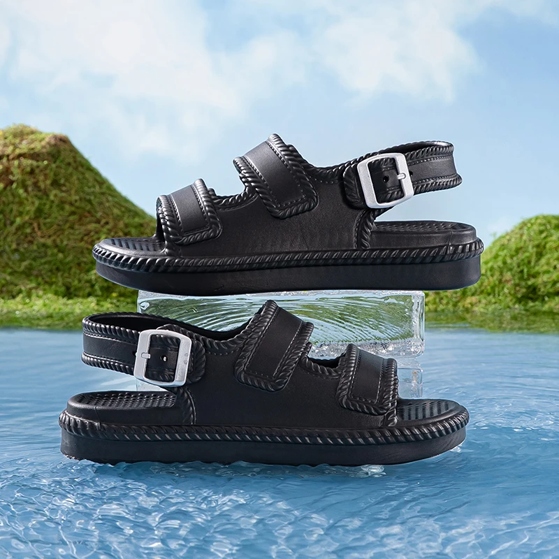 

Summer New Fashion Comfortable Men's Sandals Breathable Soft Non-slip Flat Men's Shoes Indoor Outdoor Beach Sandals Men Slippers