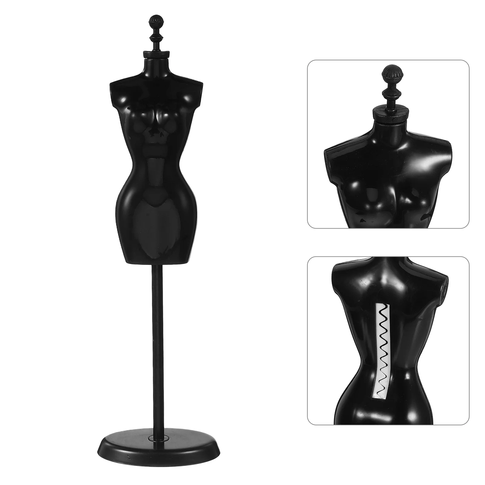 

6pcs Mini Mannequin: 1/6 Scale Plastic Holder For Clothing Display Lightweight Figure Stand Small Costume Rack, Dress Support,