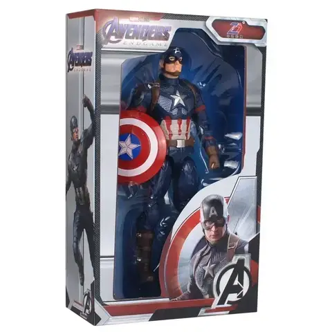 Marvel Avengers Superhjältefigurer Iron Man Actionfigur Leksaker Spiderman Captain America Hulk Thor Julklappar för barn Pojkar 8 best sales Kapten Amerikas actionfigur - №6