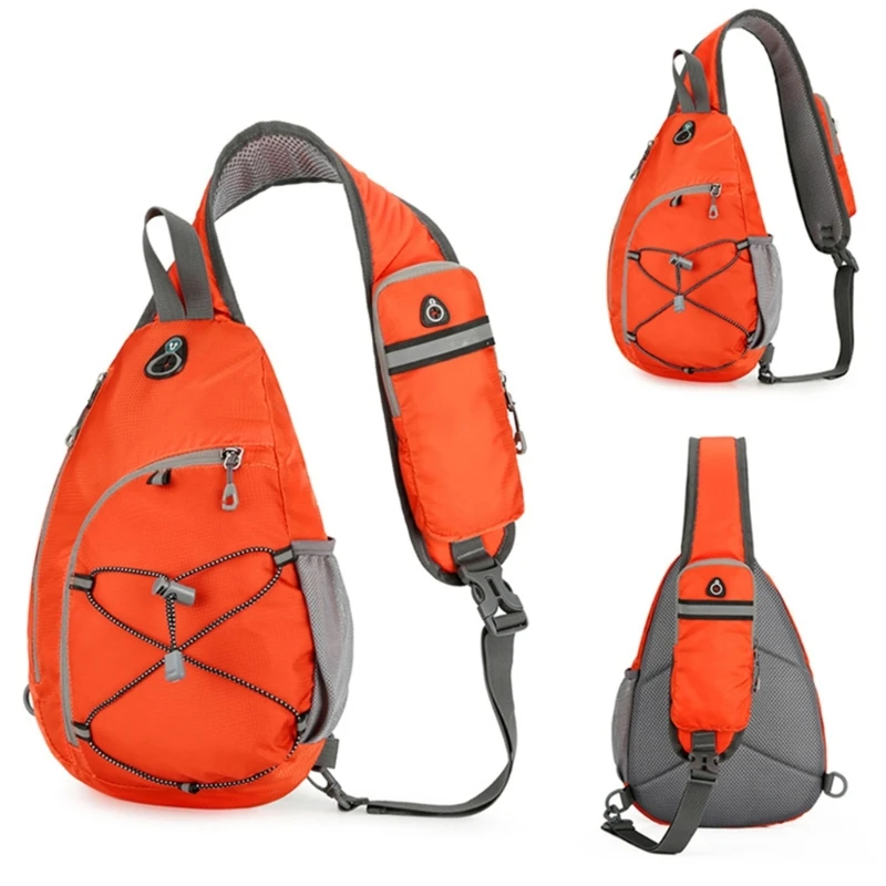 Bolso pecho multifuncional E74B para ciclismo, escalada y correr, bolso hombro ligero y duradero