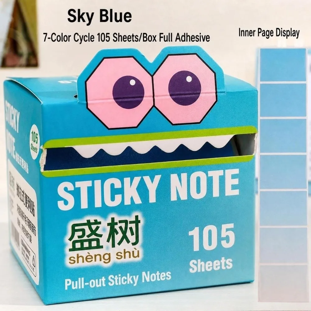 105 Sheets Per Roll Pull-Out Sticky Notes Waterproof Quick-Dry Glitter Sticky Notes Transparent Pearlescent No Residue