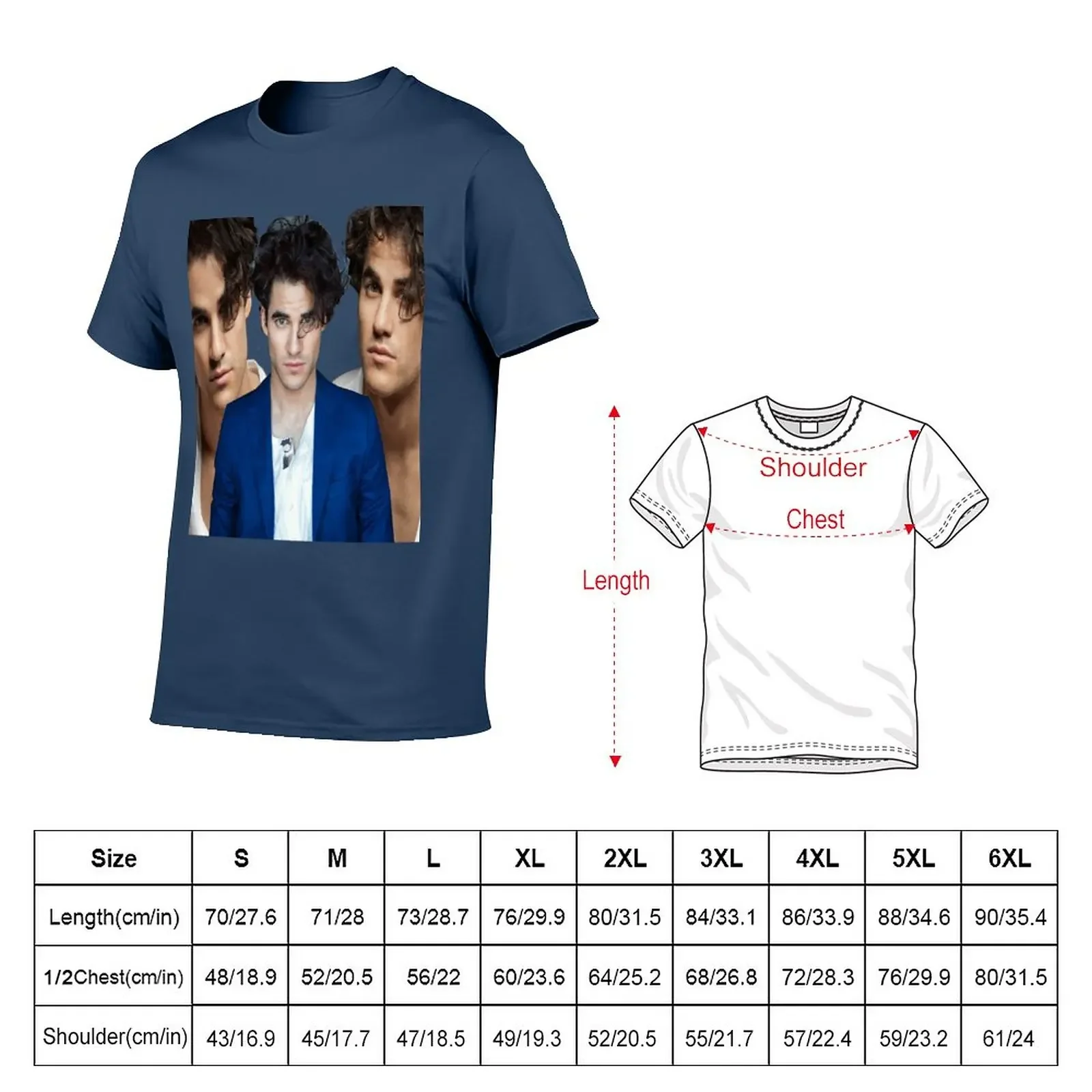 Darren Criss T-Shirt plus sizes korean fashion quick drying fitted t shirts for men