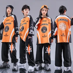 Street Dance Hip Hop Clothing For Kids Loose Shirts Hiphop Pants Streetwear Girls Jazz Dance Costumes Boys Stage Wear DQS15073