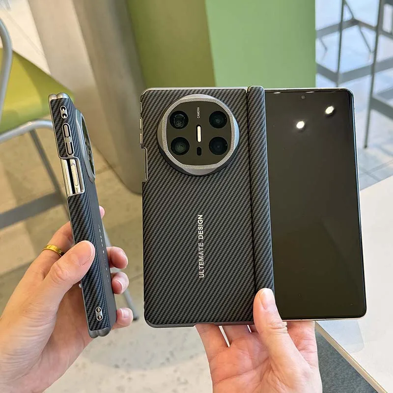 

Чехол для Huawei Mate X6 X5 X3, углеродное волокно, двухосевой противоударный жесткий чехол для мобильного телефона