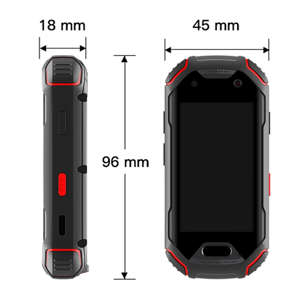 Unihertz-teléfono inteligente ATOM Mini, móvil resistente, 4GB, 64GB, Android 9, Octa Core, 2,45 pulgadas, desbloqueado, 2000mAh, NFC