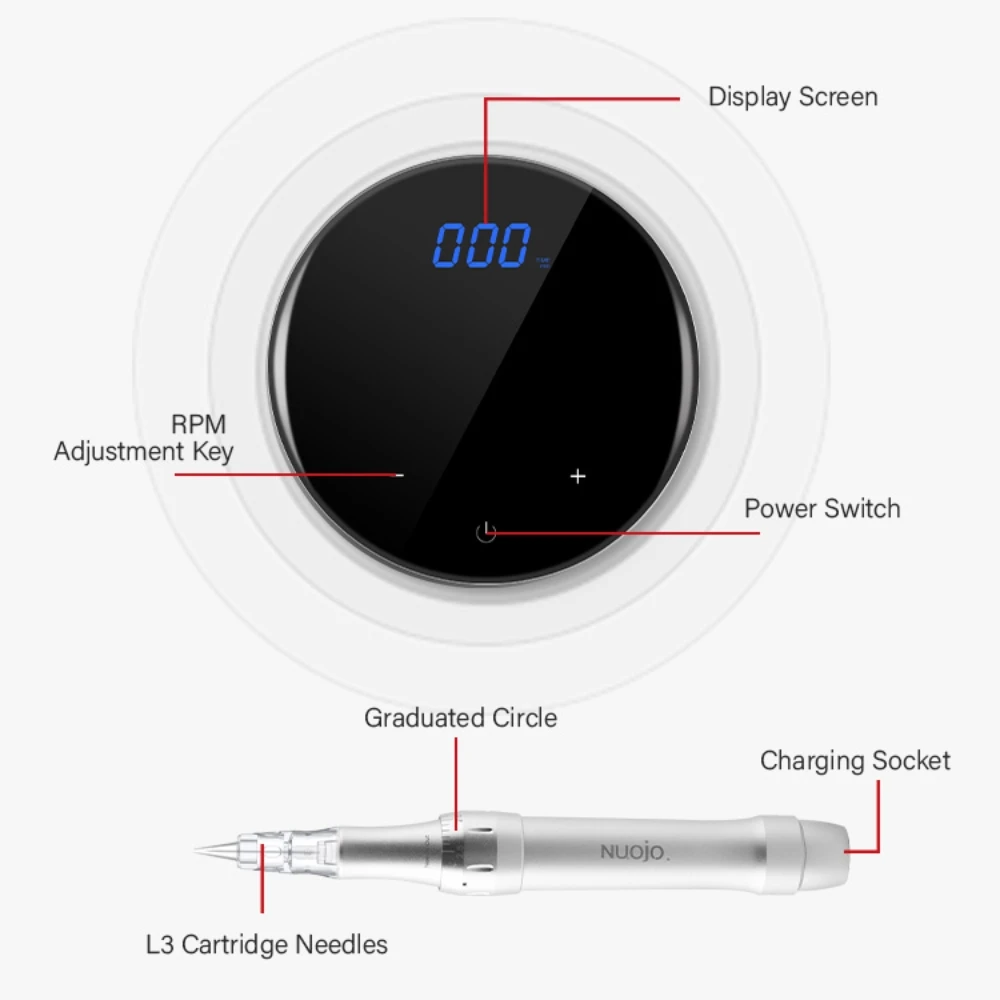 Mesin Rias Permanen E8 dengan Panel Layar Sentuh Digital Mesin Microblading Tato Mts untuk Tubuh Eyeliner Alis Bibir