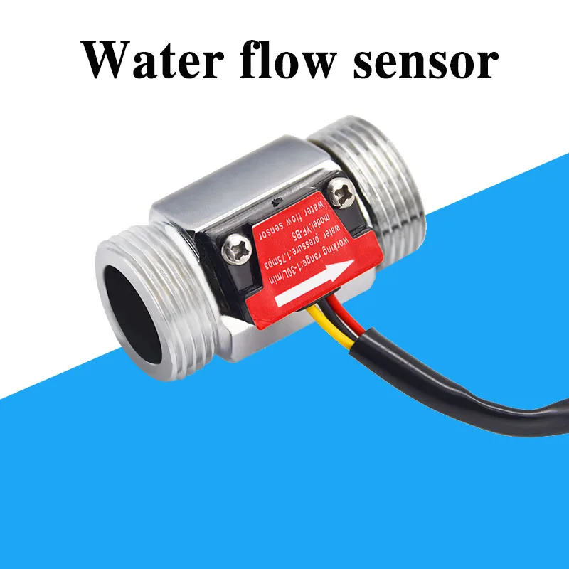 Water Flow Sensor 6 Minutes G3/4 High-Precision Rate Detection Zincalloy Industry Meter Hall Turbine