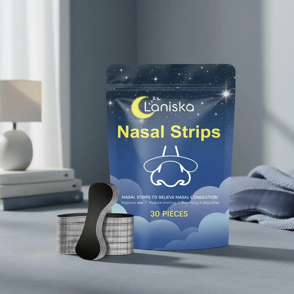 1/5/10Pcs Anti-Snoring Nose Patches Extra Strength Adhesion Breathable Nasal Strips for Better Sleep Sports Recovery Easy Breath