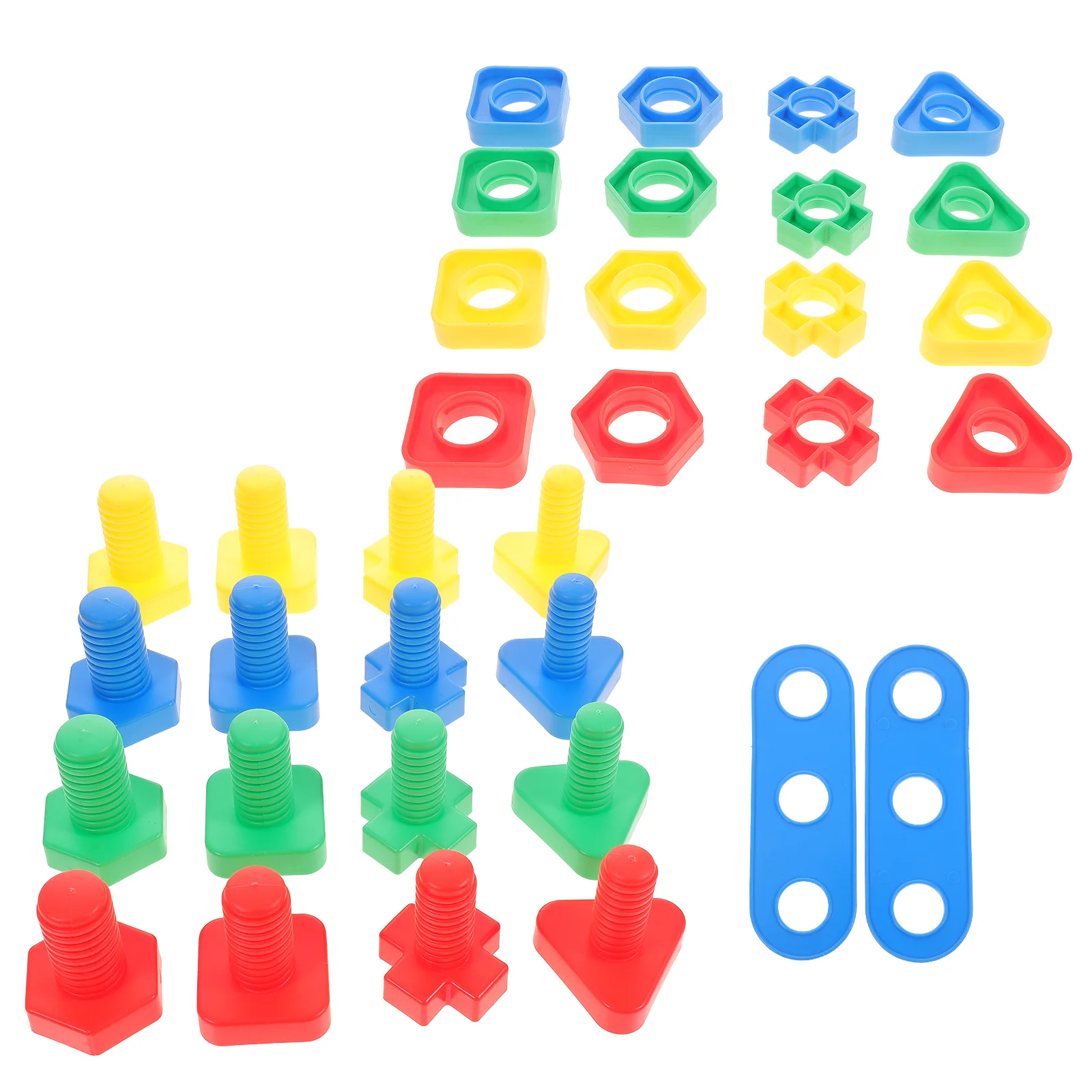 16 Pairs Screw Toy Nut Kids Toys Christmas Gifts Color Matching Educational Tighten The Screws