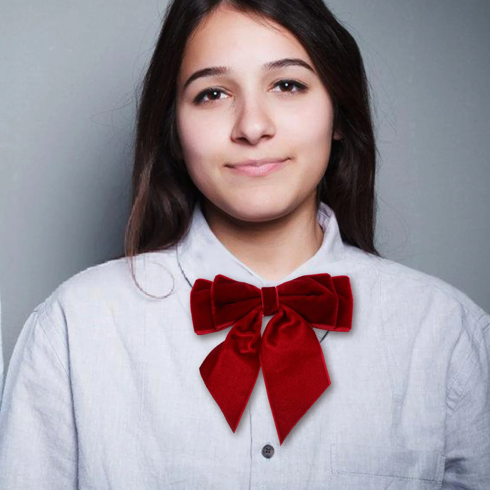 Bros Beludru Pakaian Wanita Pita Besar Pin Kerah Pernikahan Dasi Kupu-kupu untuk Bros dan