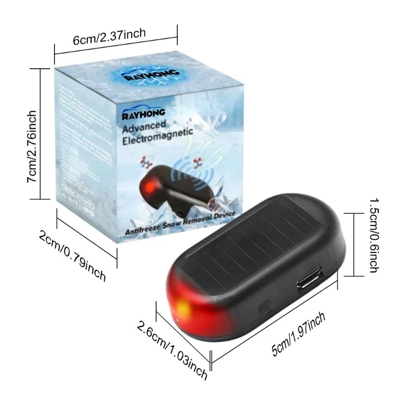 02DE 2x Interferencias antiharrillo automóvil Dispositivo Solución descongelación rápida para mañanas invierno