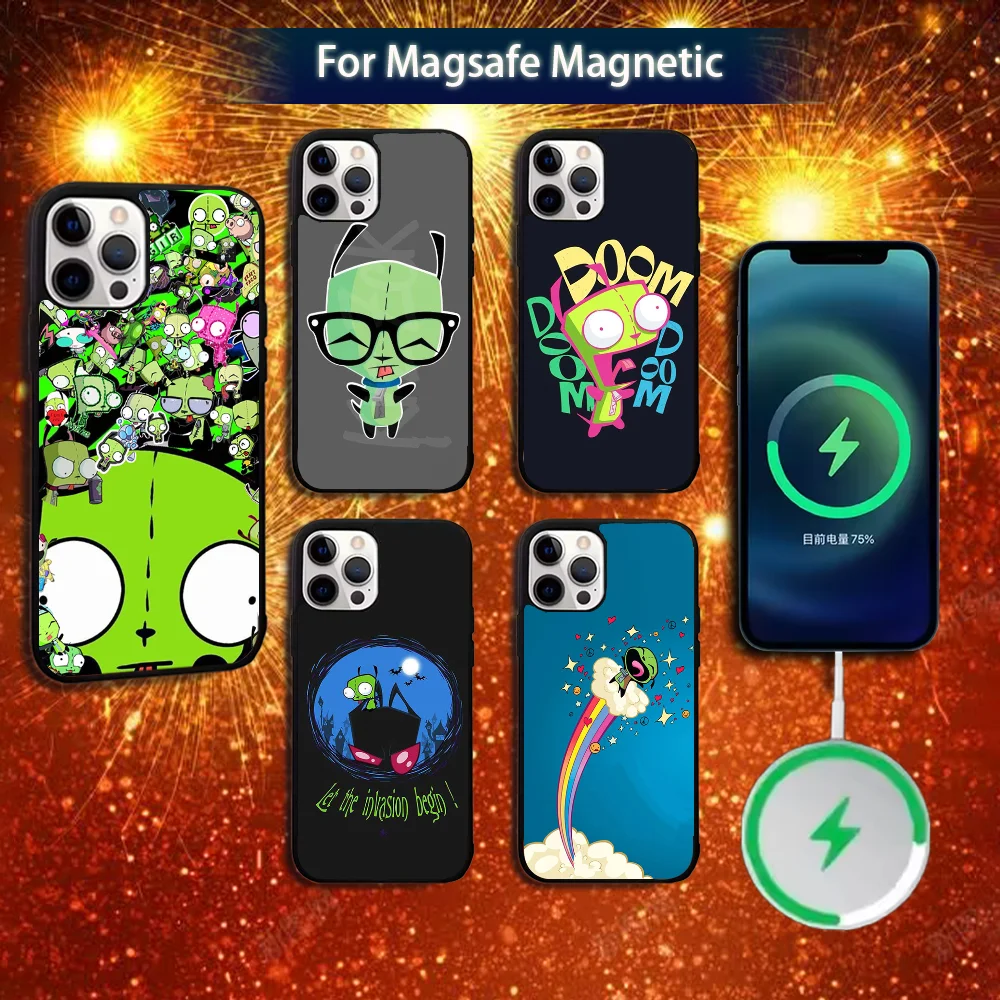 

I-Invader Zim Gir Phone Case For iPhone 16e,16,15,14,13,12,11,Plus,Pro,Max,Mini Magsafe Magnetic Wireless Charging