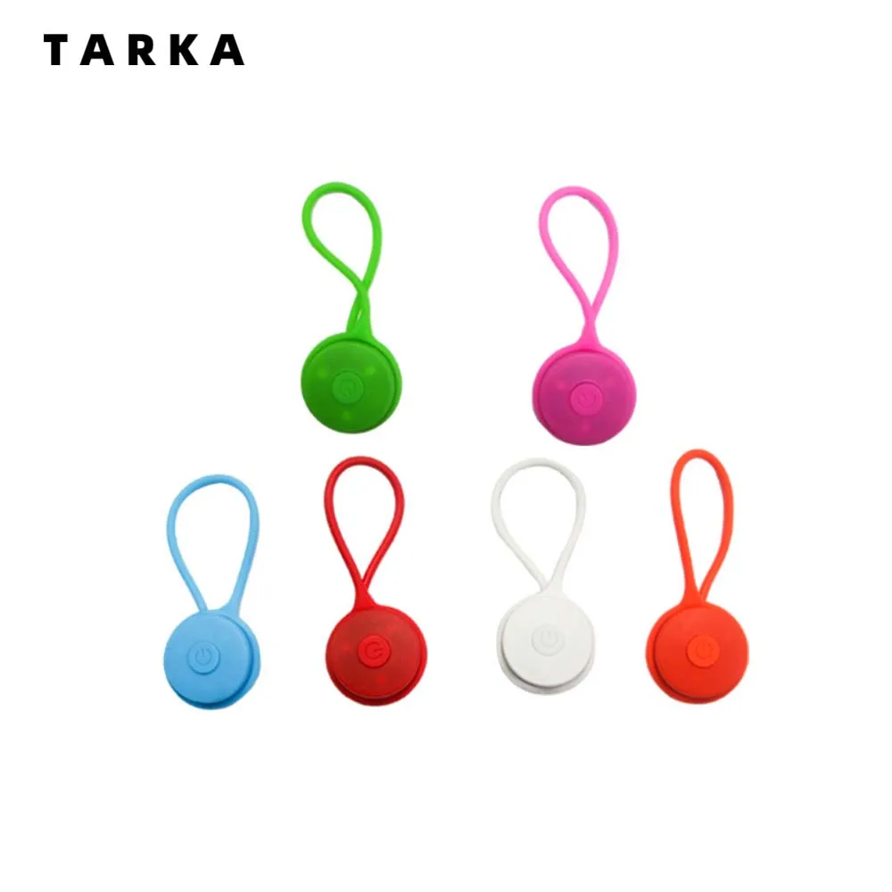 TARKA Camping Silicone Backpack Mini Bicycle Light For Outdoor Hiking Riding Easily Bicycle Warning Light Rear LED Taillight ﻿