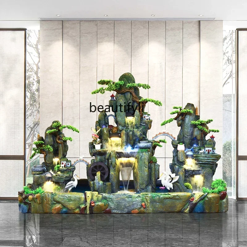 

rockery flowing water ornament garden hotel fish pond fountain circulation lucky ornament