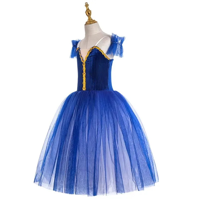 جديد الباليه توتو تنورة الفتيات الرقص الحديث تنورة طويلة بحيرة البجع مرحلة الأداء ملابس النساء