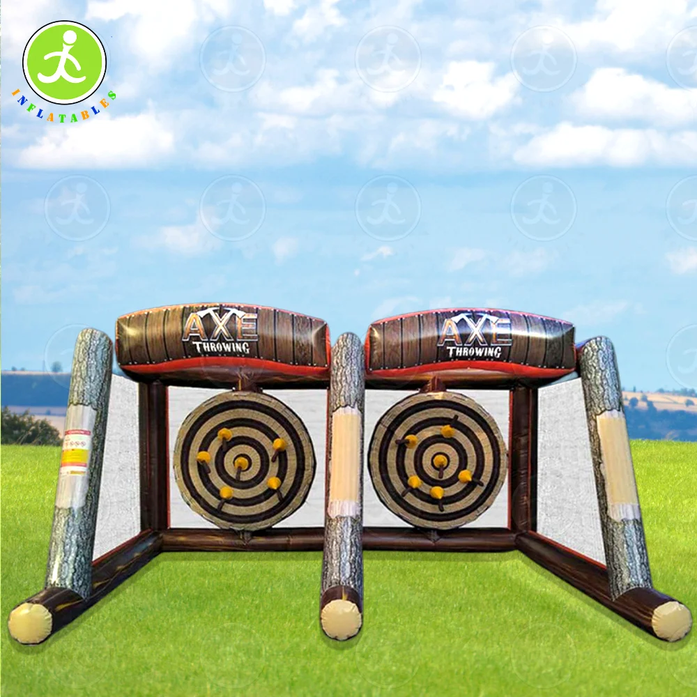 Inflatable axe throwing multiplayer game throwing target dart board, outdoor toys for kids adults fun sports entertainment inter