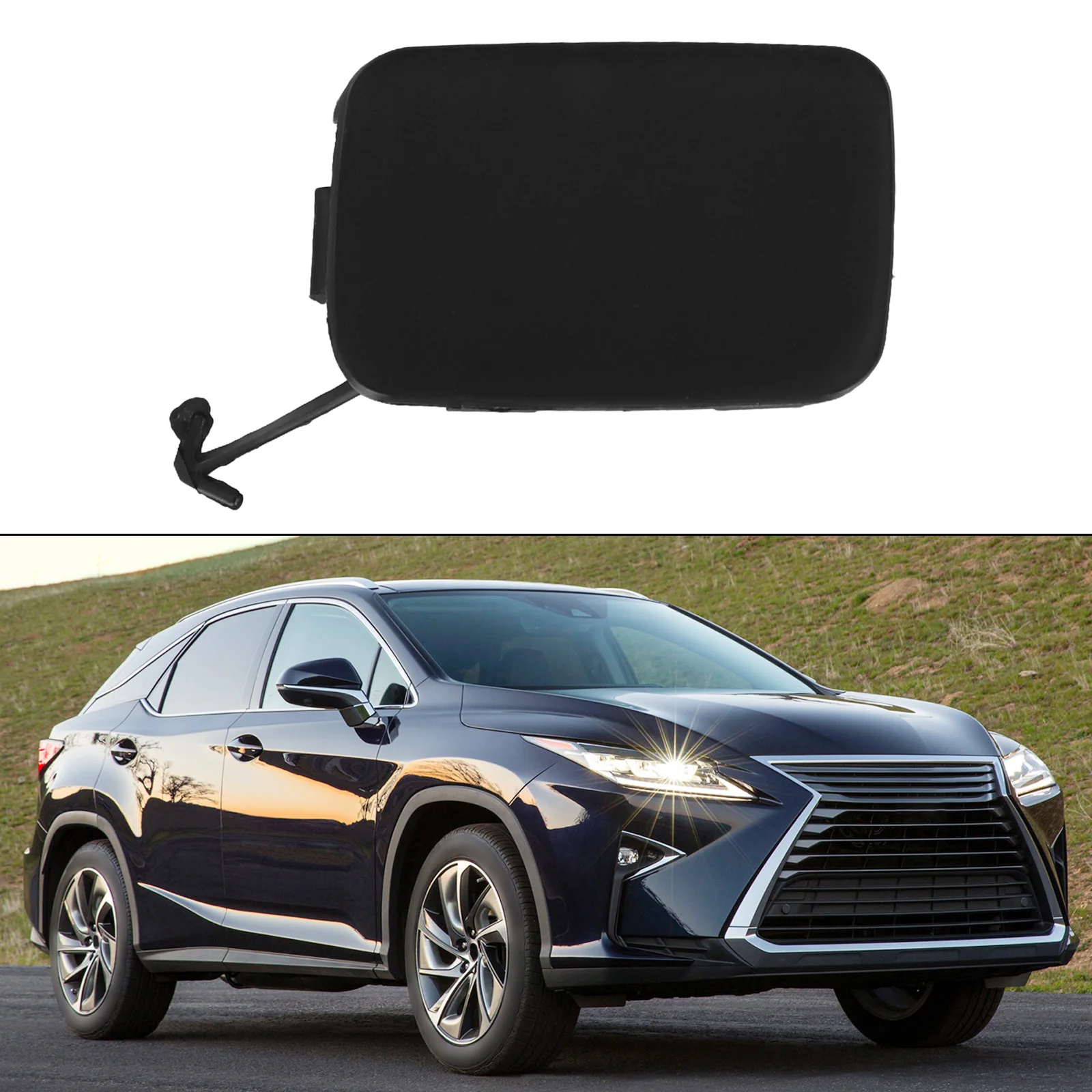 Tow Hook Cover Cap 10*5*3cm Tow Eye Bracket Plastic Material Weather Resistant Clip-on Installation Car Repair