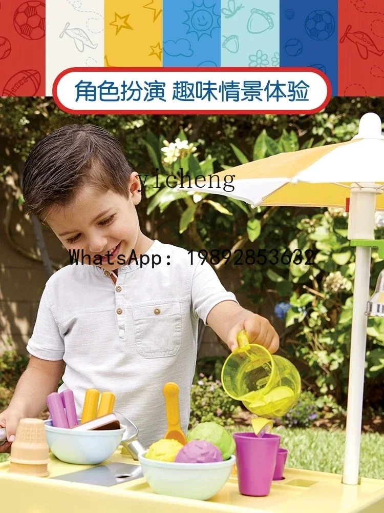 ABC محطة الحلوى المتنقلة الأطفال الجليد اللعب منزل محاكاة لعبة آلة بيع عربة فتاة #5