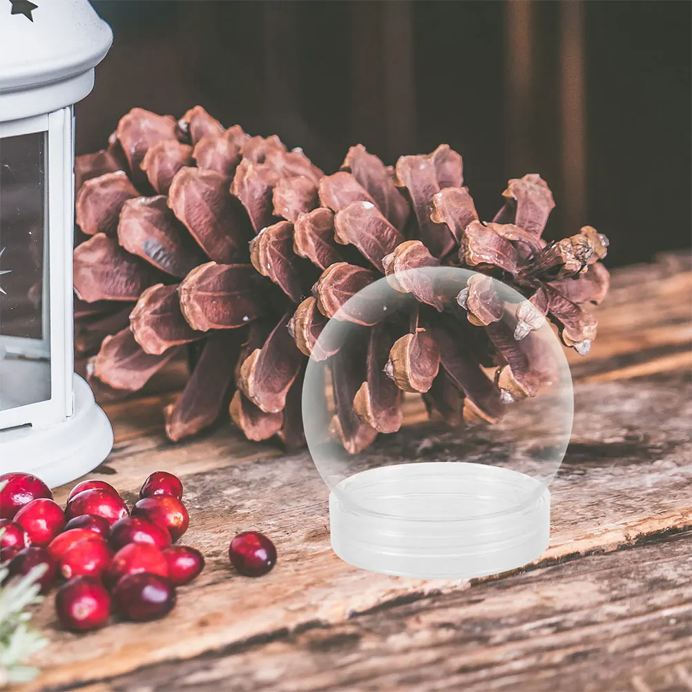 

Plastic Snow Globe Set 15pcs Snowglobe for Adults DIY Craft Kit Clear Water Globe Replacement Part Winter Snow Globes