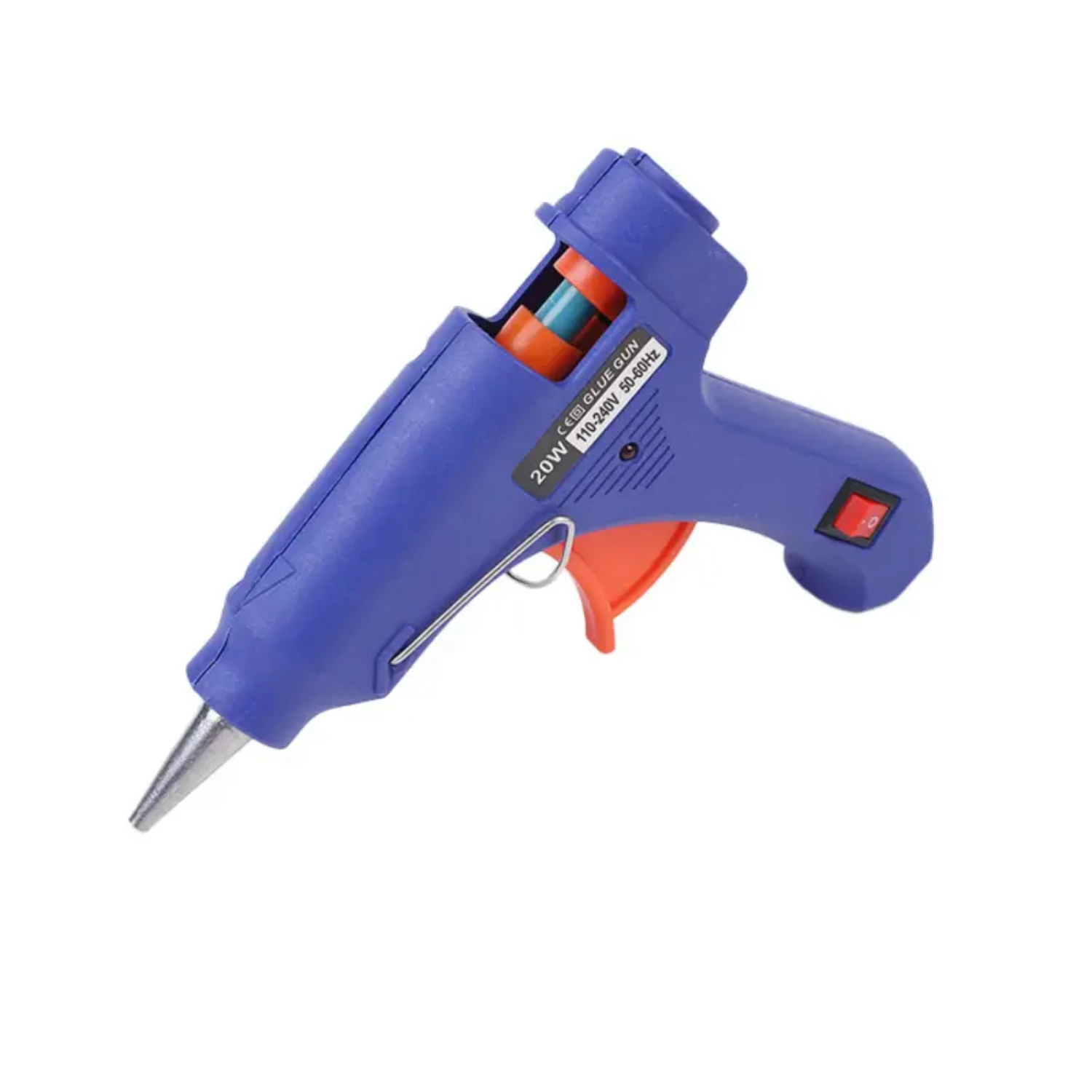 Blue Mini Hot Glue Gun Kit for School Crafts DIY Arts Quick Home Repairs - Powerful 20W Electric Glue Gun