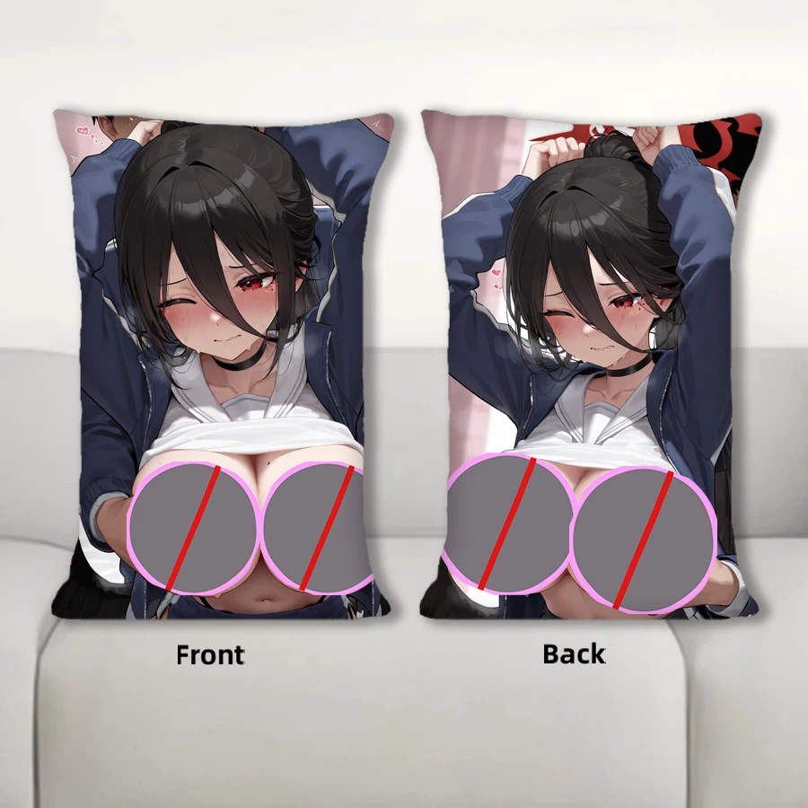 Dakimakura أنيمي Hanekawa Hasumi وسادة أريكة غطاء وسادة للجسم مزدوجة الجانب طباعة الفراش رمي كيس وسادة #2
