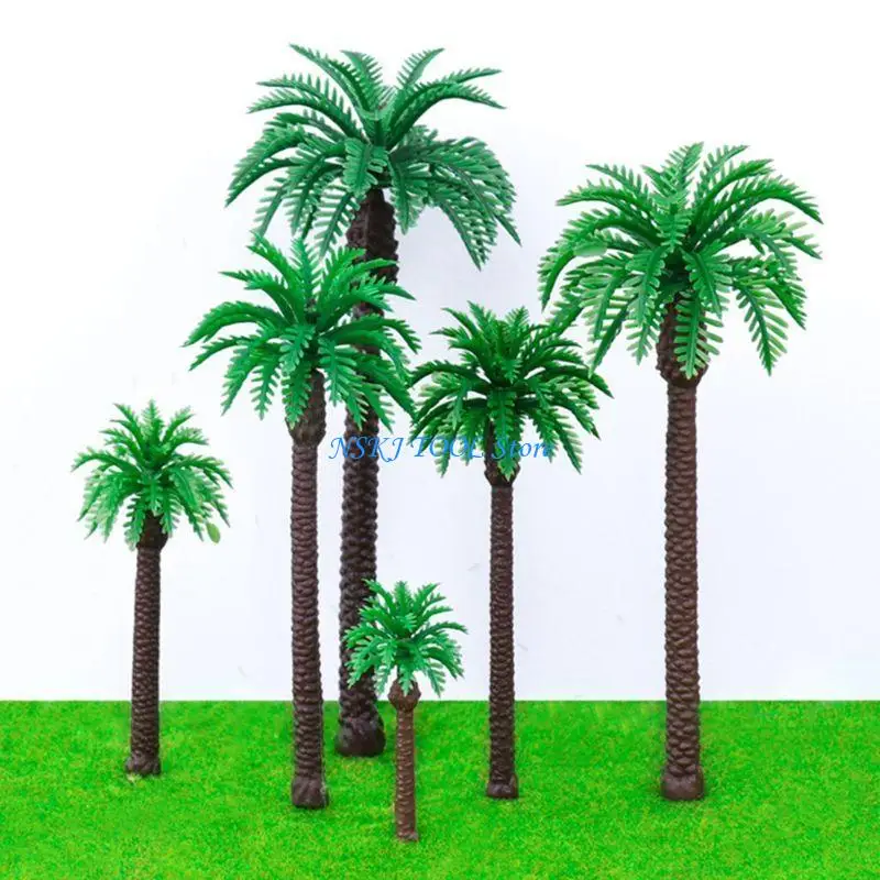 

L8RC Set of 30 Plastic Green for Palm Tree Coconuts Cupcake Scenery Miniature