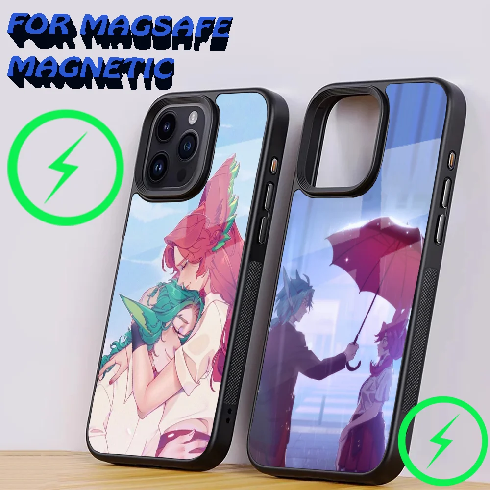 

Game L-LOL Xayah Rakan Phone Case For iPhone 16,15,14,13,12,11,Plus,Pro,Max Mini Magsafe Magnetic Wireless Charging