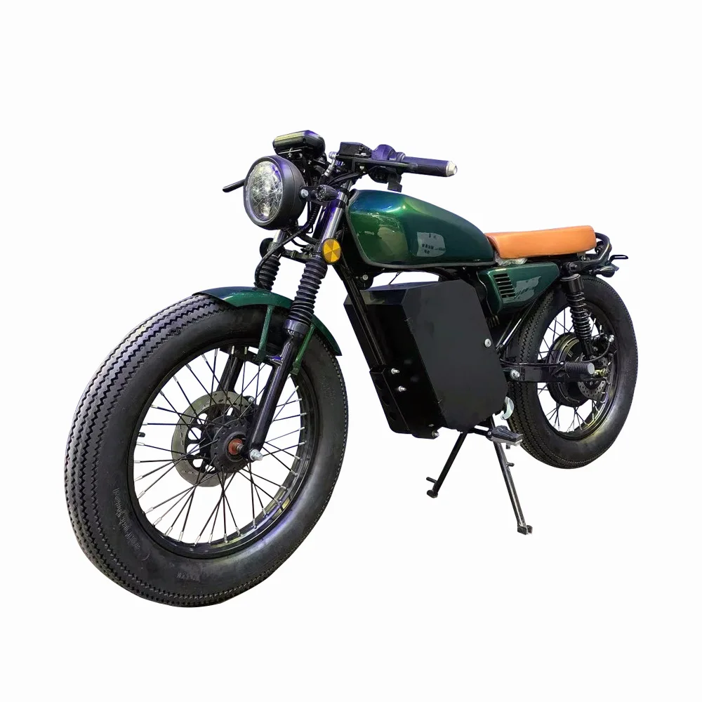 Lvyuan High Speed 72v 2000w Rear Hub Motor Electric Motorcycle 20ah Lead-acid Battery Electric Moped Steel Frame
