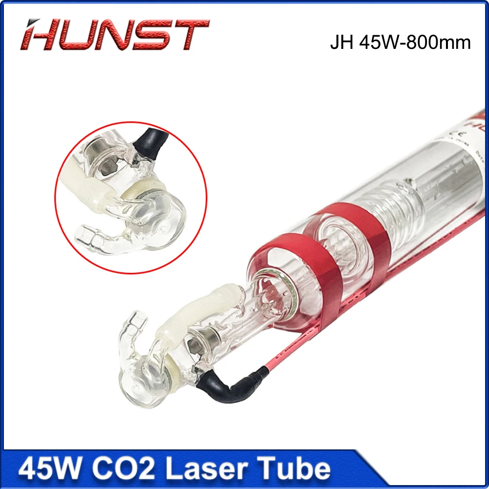 Hunst  45W JH CO2 Laser Tube Diameter 50mm Laser Lamp Length 800mm For Engraving Cutting Machine
