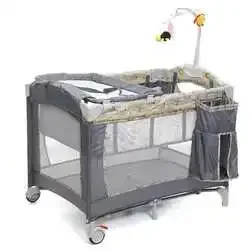 Baby Crib Mul-tifunctional Folding Baby Bed Fashion Portable Bed Child