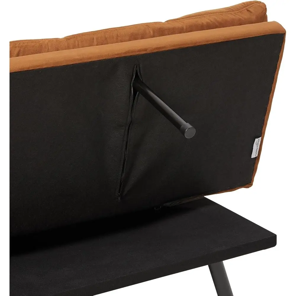 أريكة سرير بمقعدين قابلة للتحويل من قماش الكتان الحديث مع رغوة الذاكرة للمساحات الصغيرة